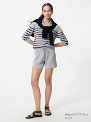Washable Knit Ribbed Shorts