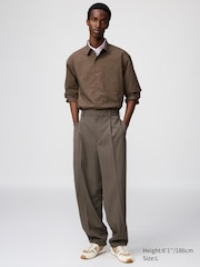 Pleated Wide Tapered Pants