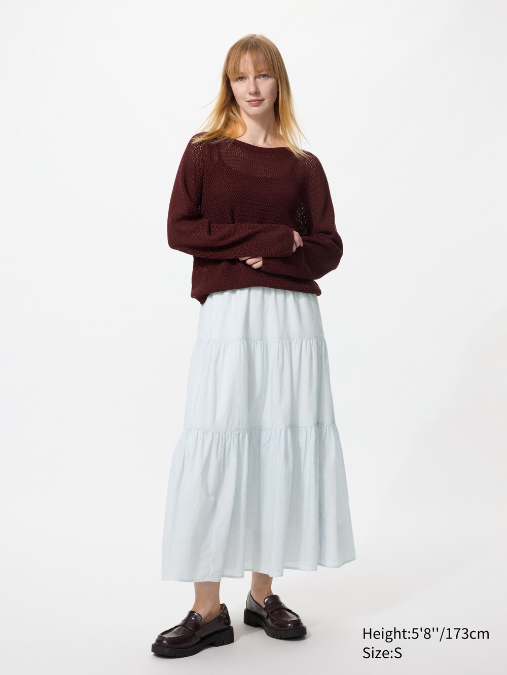 Uniqlo Tiered Maxi Skirt | Stripe — фото 2