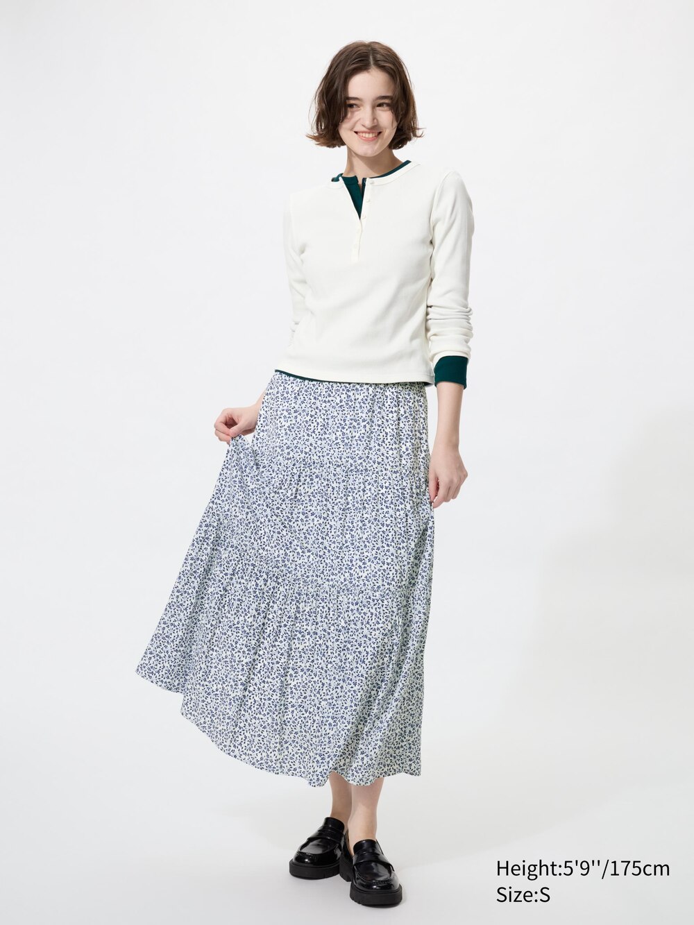 Uniqlo Tiered Maxi Skirt | Printed — фото 2