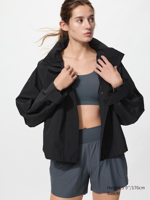 Блузон с ветрозащитной стойкой Uniqlo черный