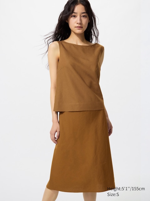 Uniqlo Linen Blend Midi Skirt | Short