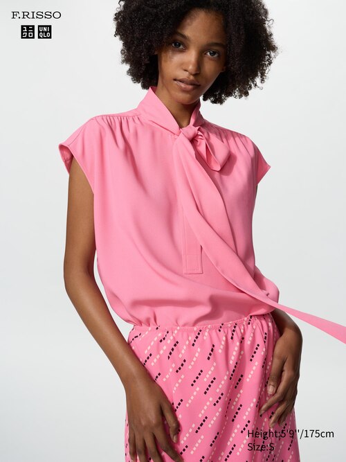 Bow Tie Sleeveless Blouse