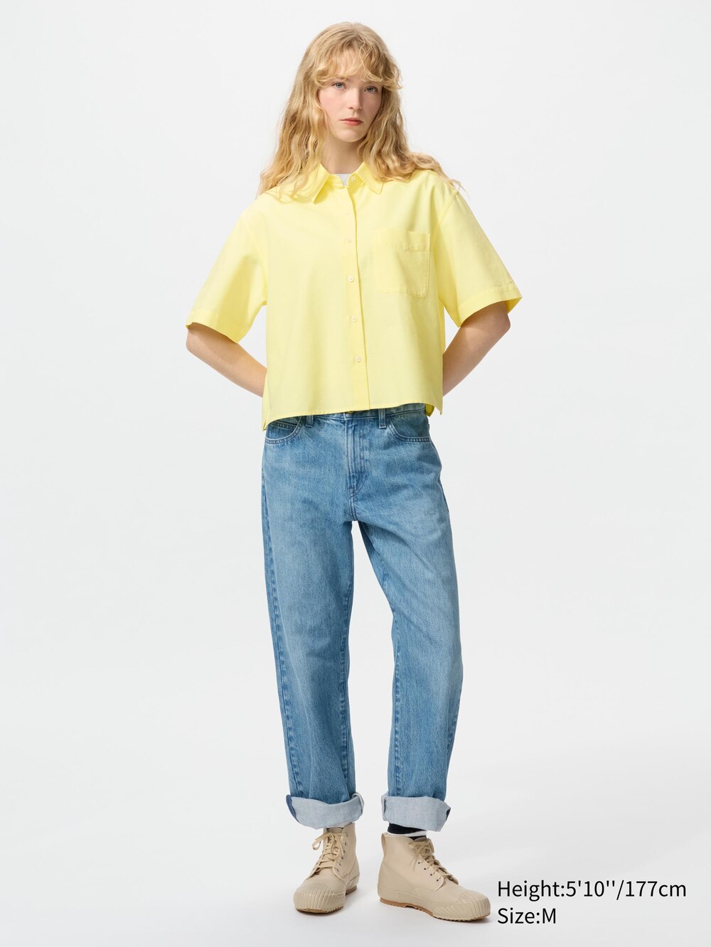 Uniqlo Oxford Boxy Shirt | Short Sleeve — фото 2