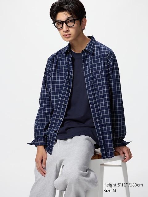 Uniqlo Broadcloth Shirt | Regular Collar | Checked