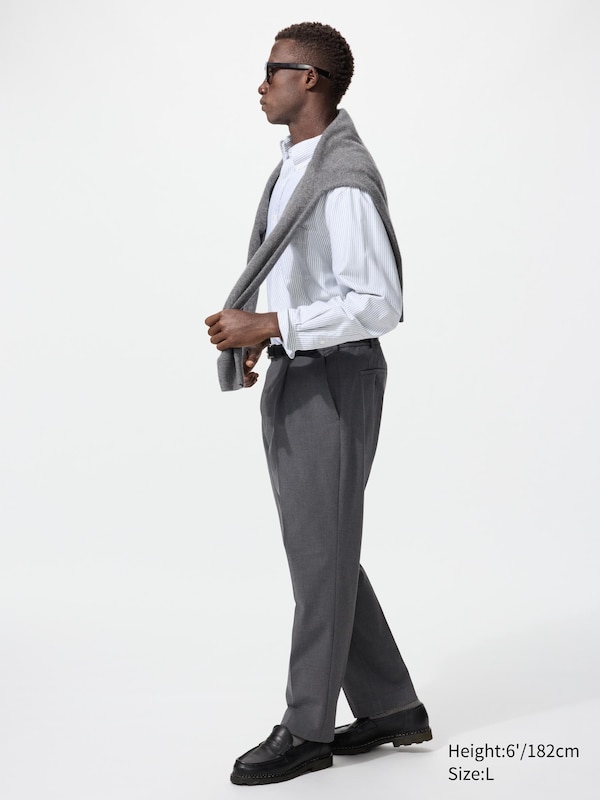 Smart Ankle Pants | Pleated