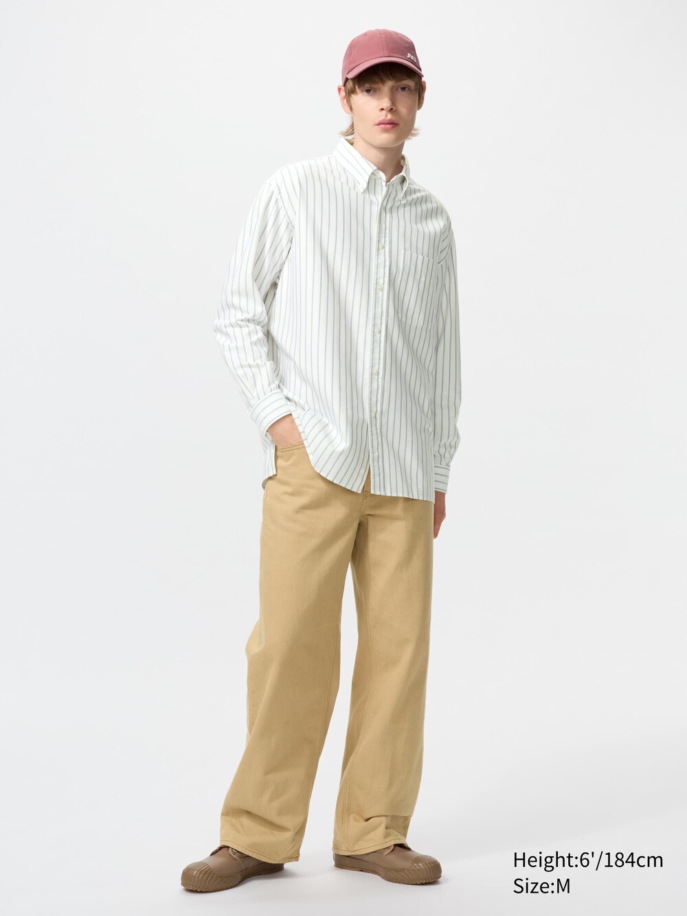 Uniqlo Oxford Oversized Shirt | Striped — фото 2