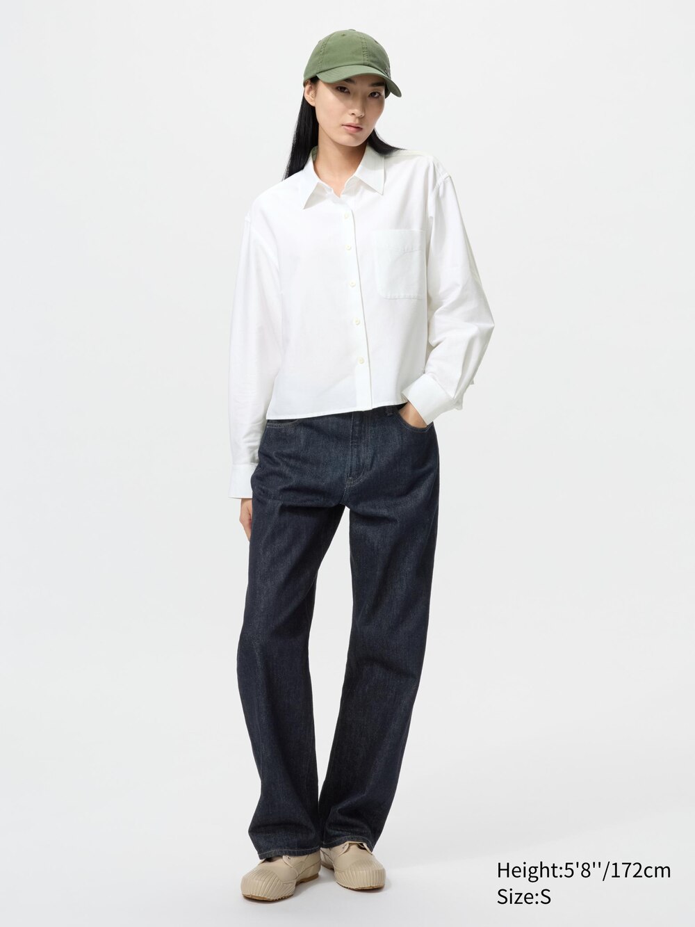 Uniqlo Oxford Boxy Cropped Shirt — фото 2