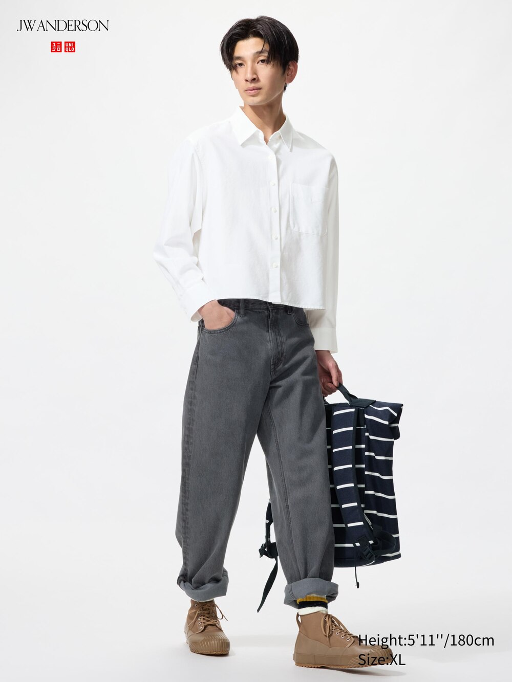 Uniqlo Oxford Boxy Cropped Shirt — фото 3