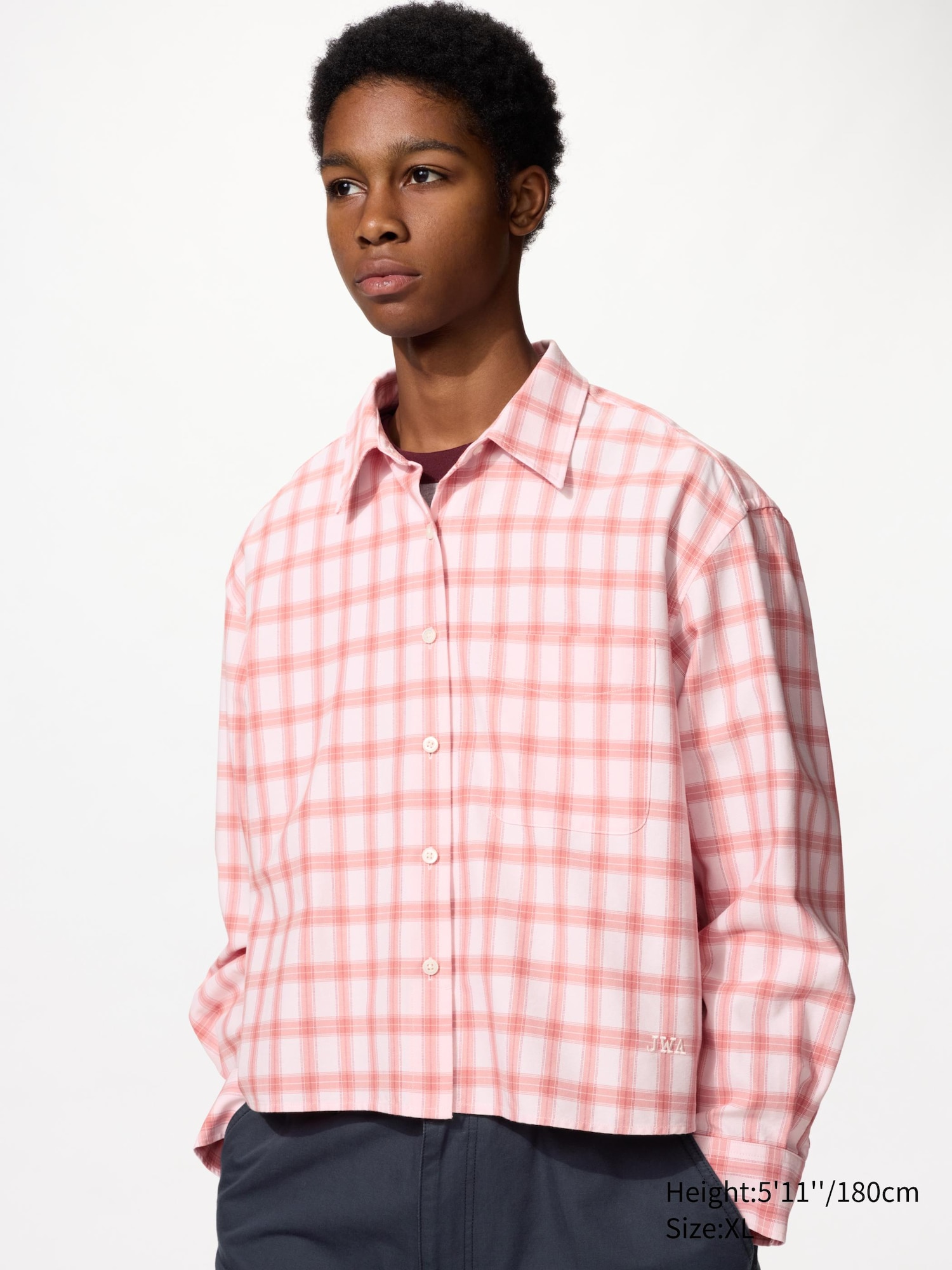 ming ページ Women's Oxford Boxy Cropped Shirt | Checked | UNIQLO US