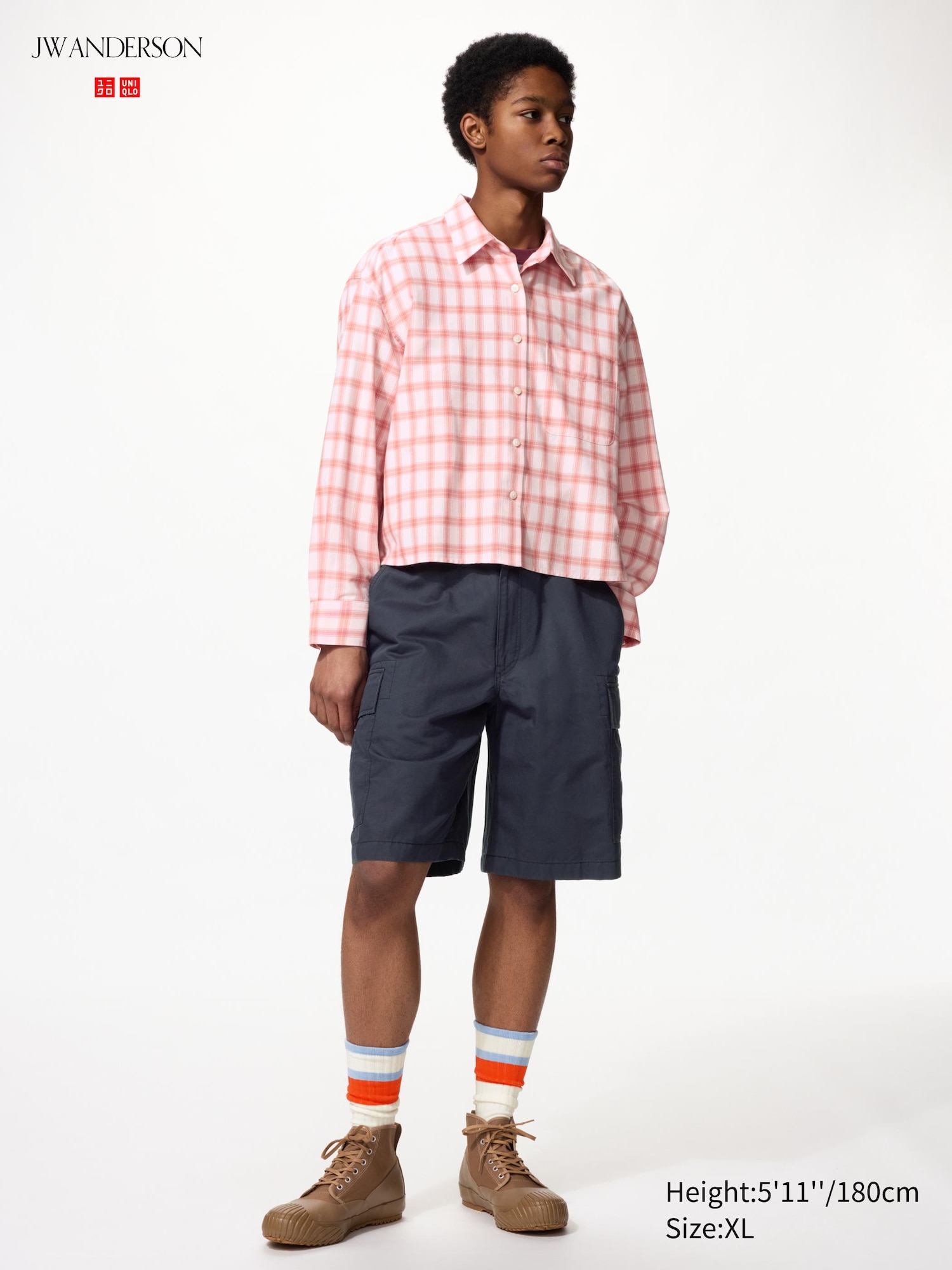 ming ページ Women's Oxford Boxy Cropped Shirt | Checked | UNIQLO US