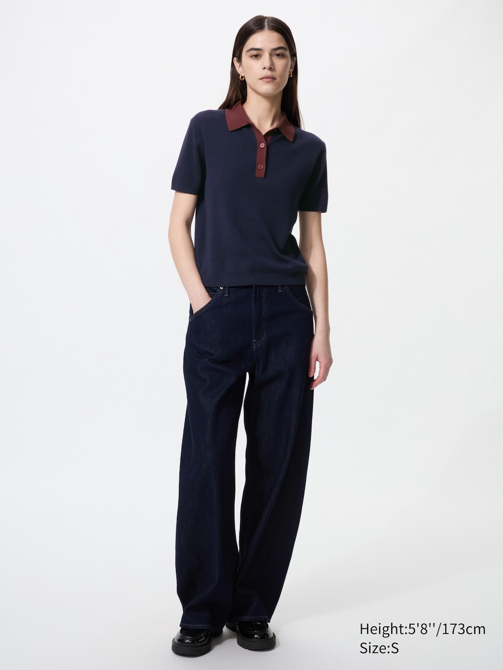 Uniqlo Polo Short Sleeve Sweater | Color Block — фото 2