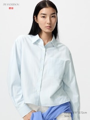 Oxford Boxy Cropped Shirt | Striped