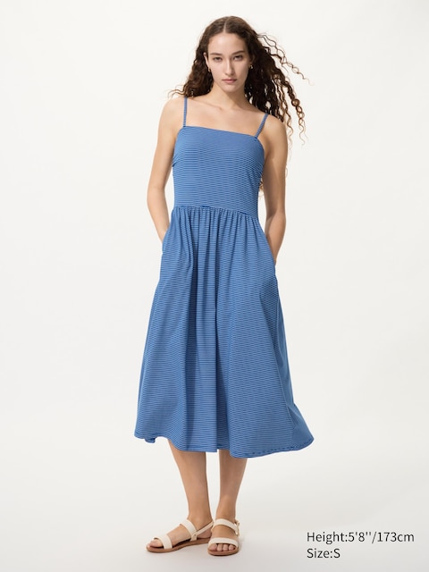 Женские платья Uniqlo AIRism Cotton Camisole Bra Dress Stripe