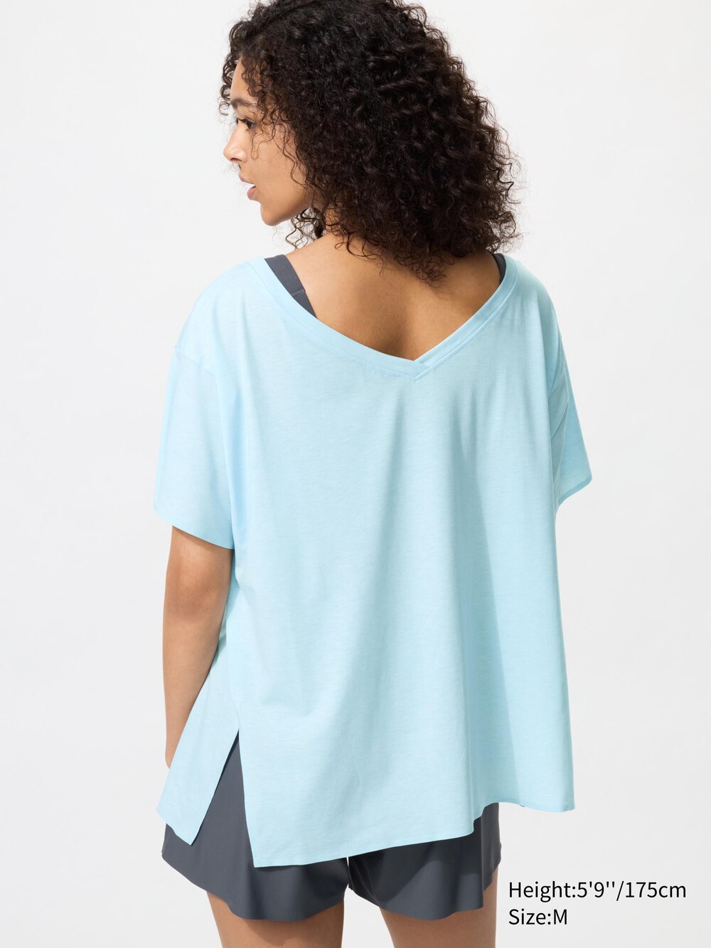 Uniqlo AIRism Relaxed V-Neck T-Shirt | 2 Way — фото 4