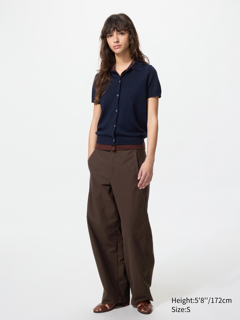 Uniqlo Merino Blend Polo Cardigan | Short Sleeve — фото 2