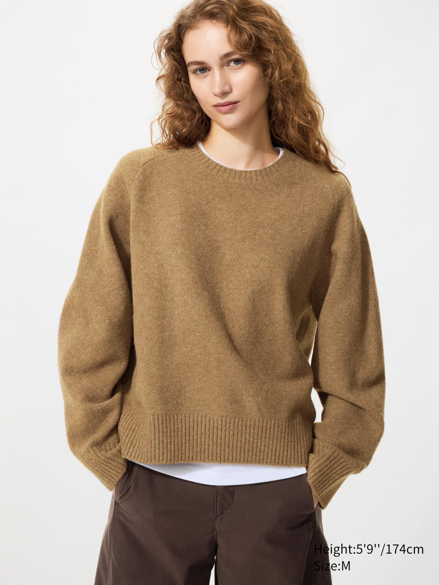 Женский свитер Uniqlo Souffle Yarn, цвет: Коричневый — фото 1