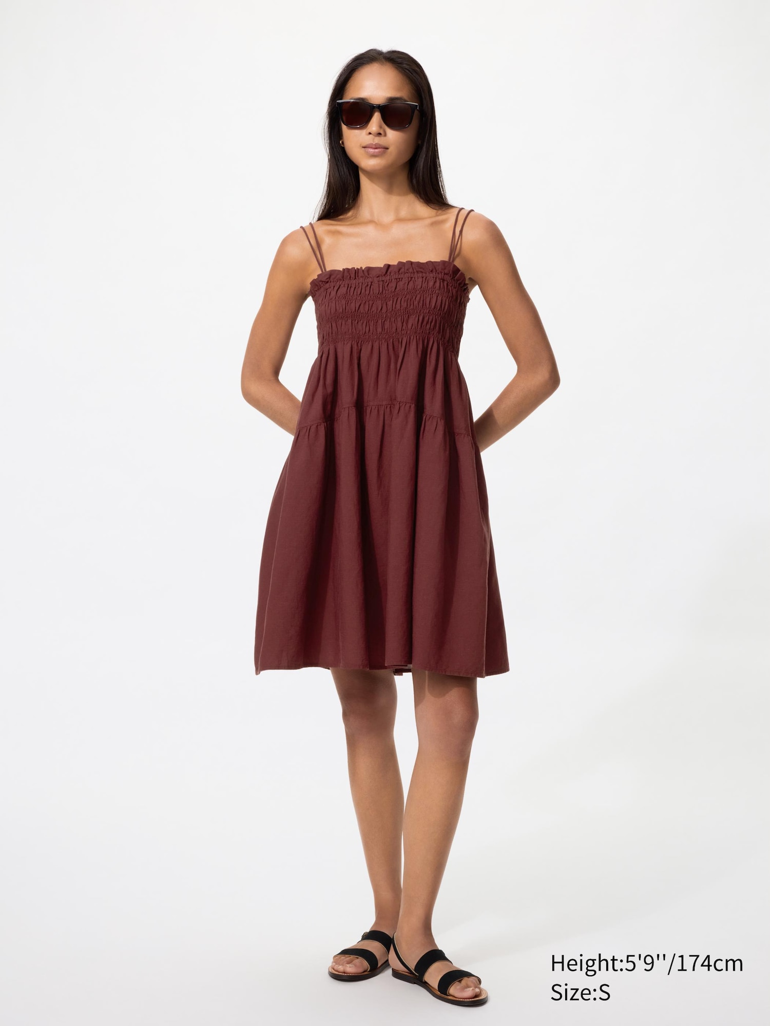 Linen Blend Camisole Dress