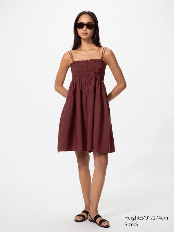 Linen Blend Camisole Dress