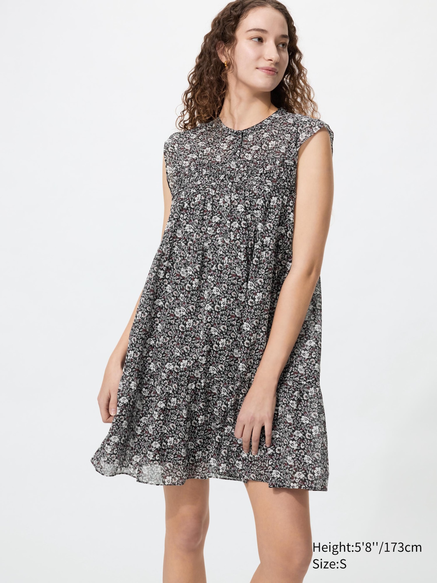 Light Cotton Tiered Dress | Print