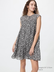 Light Cotton Tiered Dress | Print
