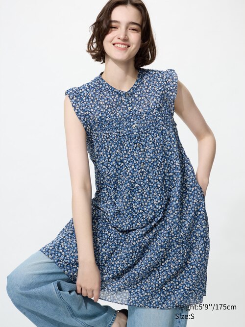 Light Cotton Tiered Dress | Print