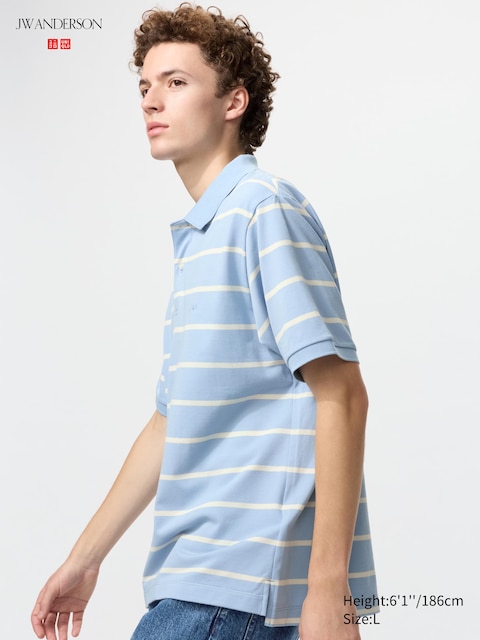 Uniqlo DRY Pique Striped Polo Shirt | Wide Stripe