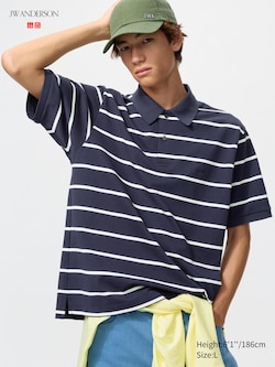 DRY Pique Striped Polo Shirt | Wide Stripe