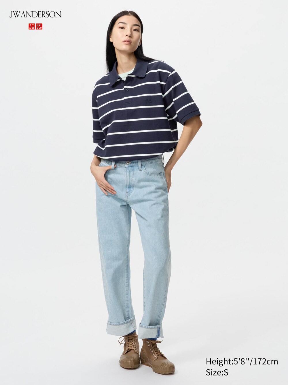 Uniqlo DRY Pique Striped Polo Shirt | Wide Stripe — фото 4