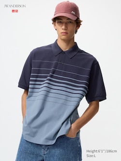 DRY Pique Striped Polo Shirt