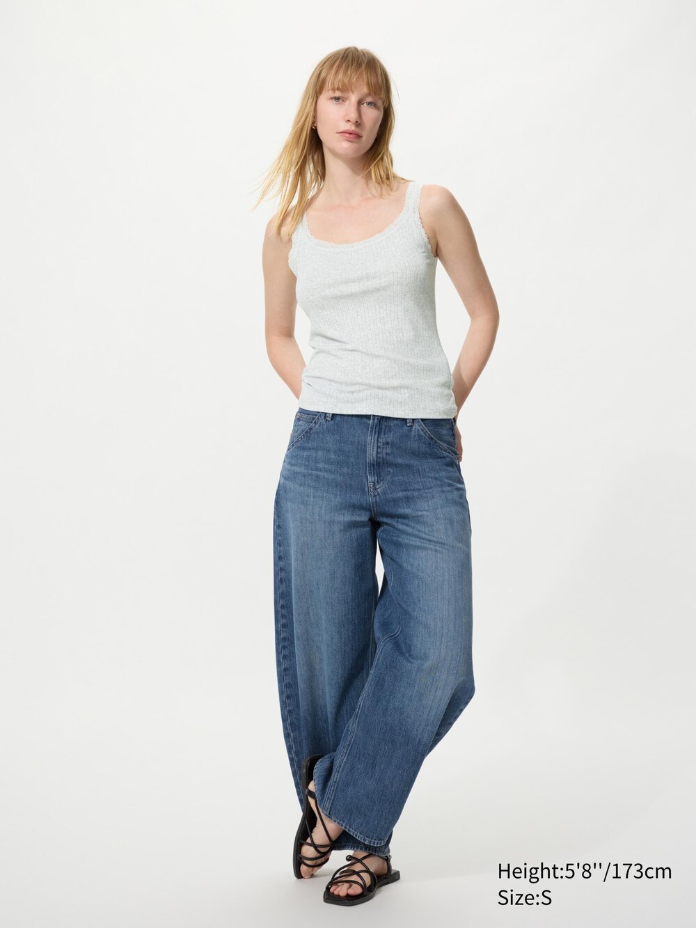 Uniqlo Soft Modal Sleeveless Top | Lace Pointelle — фото 2