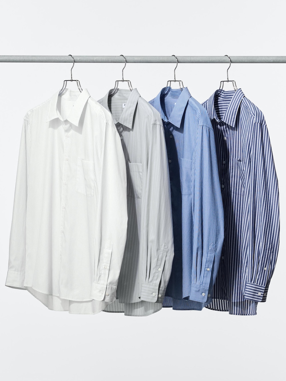 Uniqlo Broadcloth Shirt | Regular Collar | Striped — фото 5