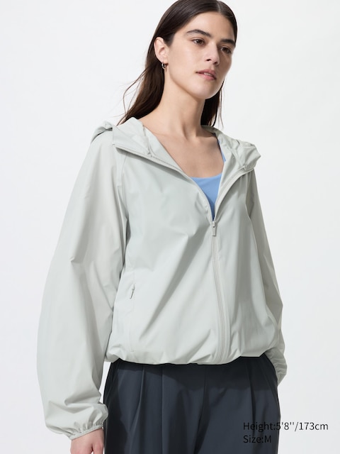 Парка Uniqlo с карманной защитой от ультрафиолета серого цвета