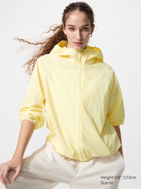 Парка с карманной защитой от ультрафиолета Uniqlo | Желтый узор