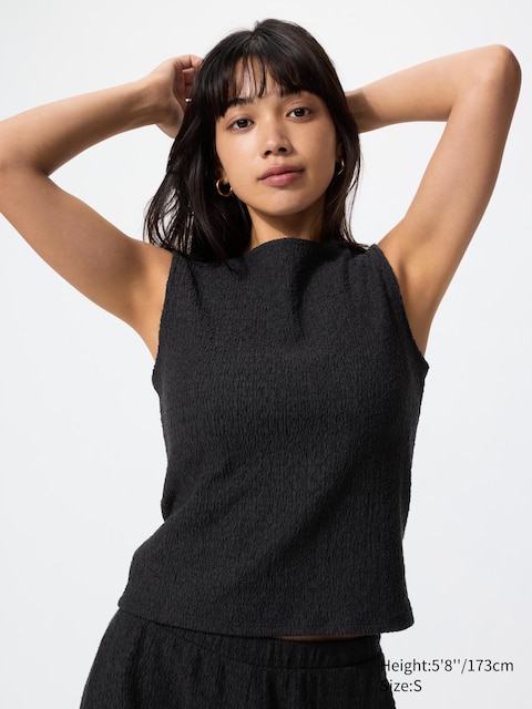 Uniqlo Shirring Boat Neck Sleeveless T-Shirt