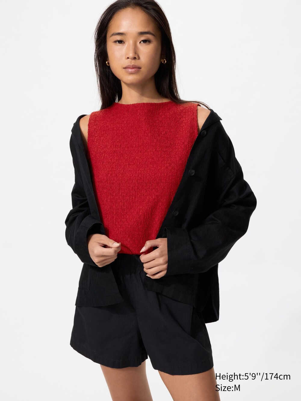 Shirring Boat Neck Sleeveless T-Shirt