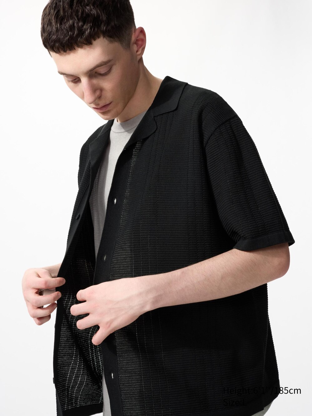 Uniqlo Washable Knitted Shirt | Short Sleeve