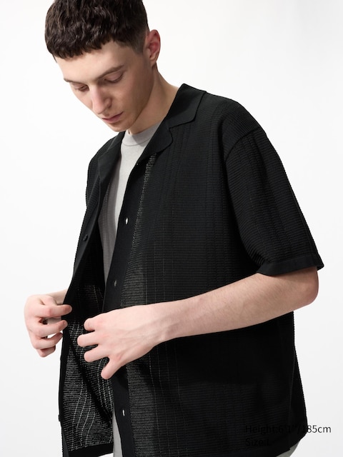 Uniqlo Washable Knitted Shirt | Short Sleeve