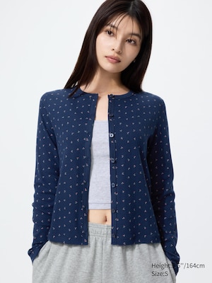 Pointelle Cardigan | Printed