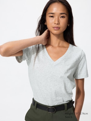 Slub Cotton V-Neck T-Shirt