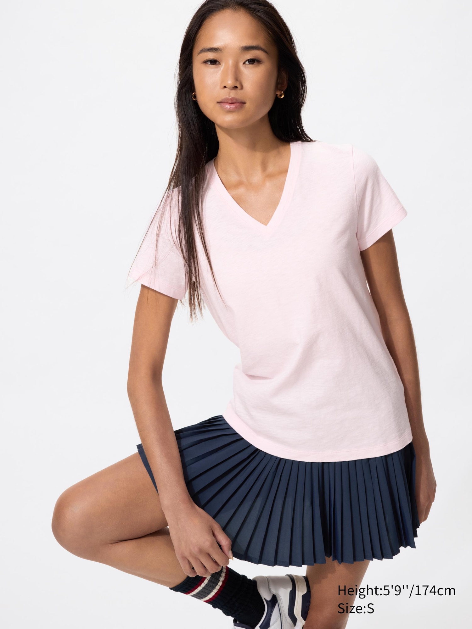 Slub Cotton V-Neck T-Shirt