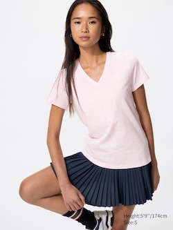 Slub Cotton V-Neck T-Shirt