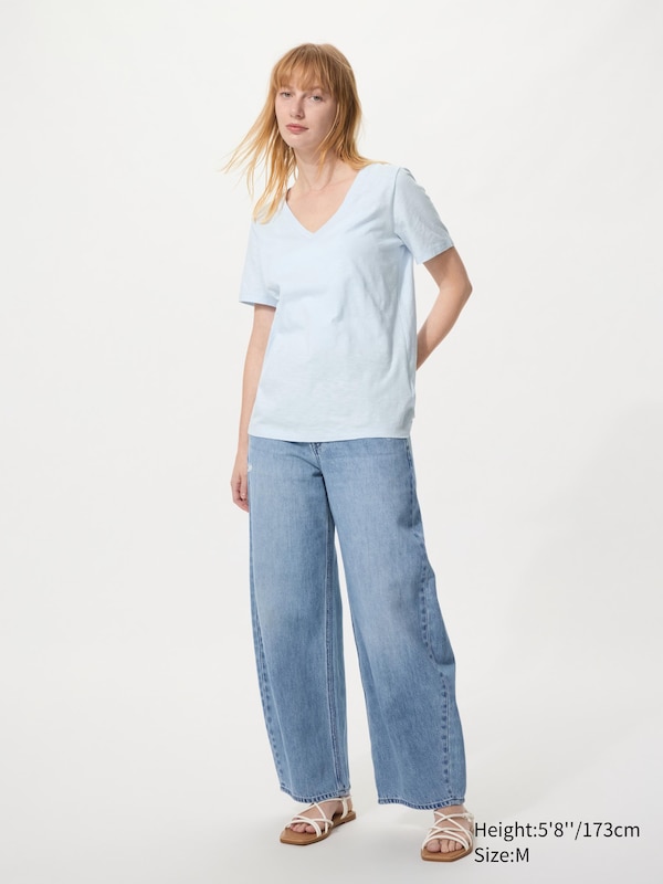 Slub Cotton V-Neck T-Shirt