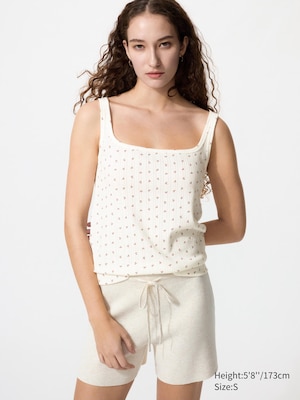 Pointelle Tank Top | Print