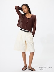 Crochet V-Neck Cardigan