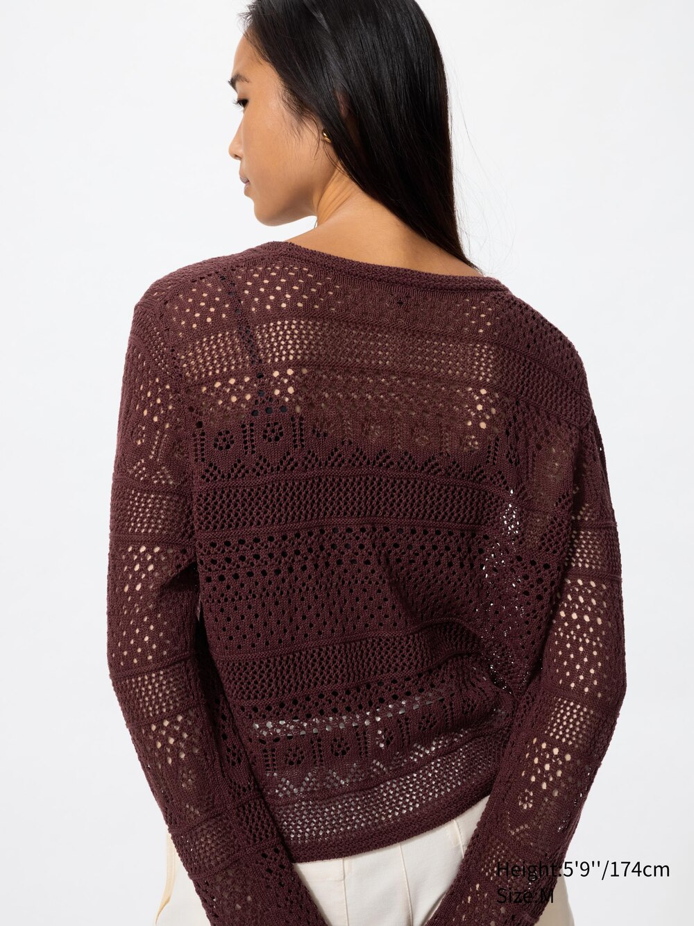 Uniqlo Crochet V-Neck Cardigan — фото 3