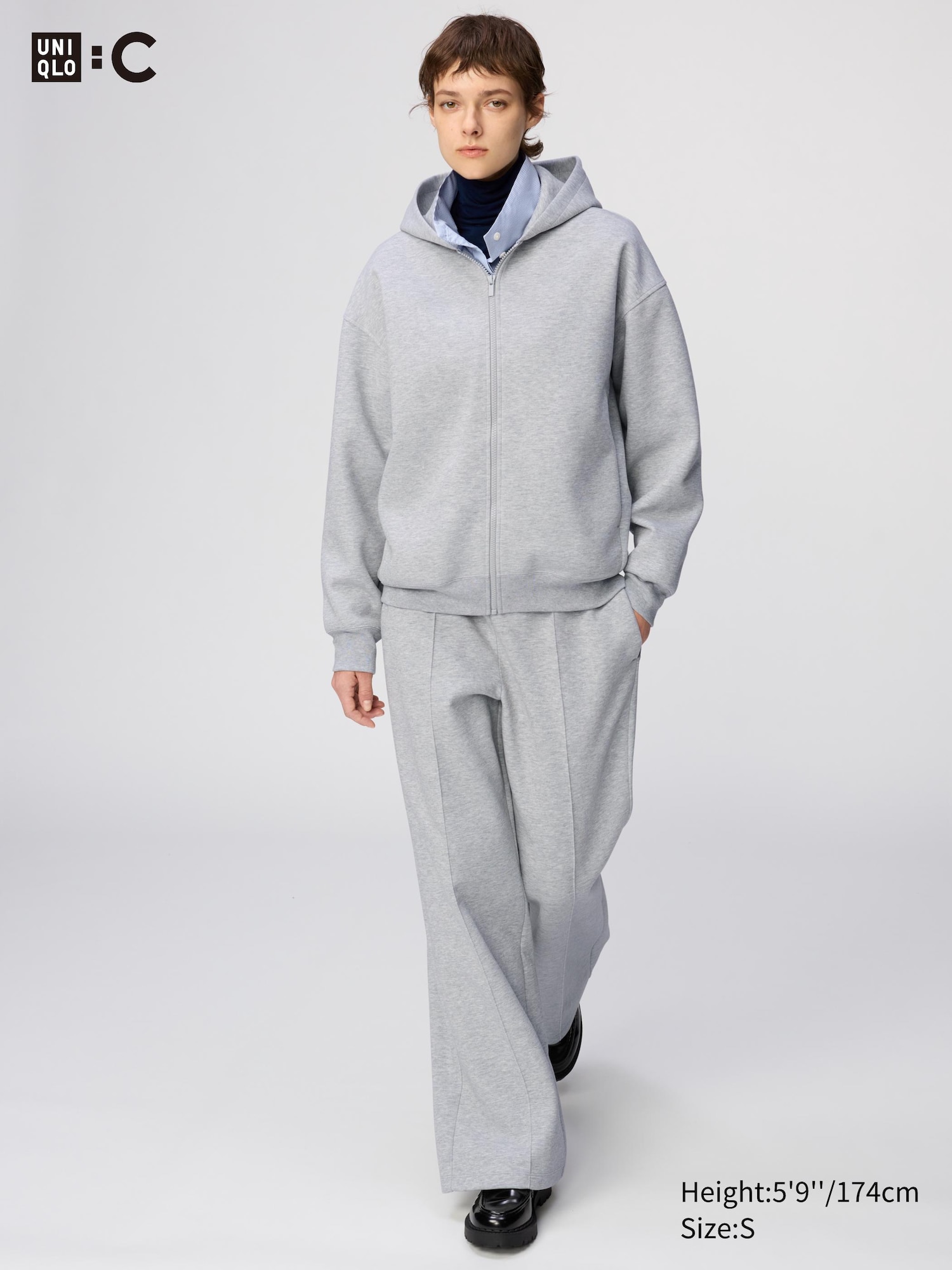 Unisex Sweat Oversized Full-Zip Hoodie | UNIQLO US