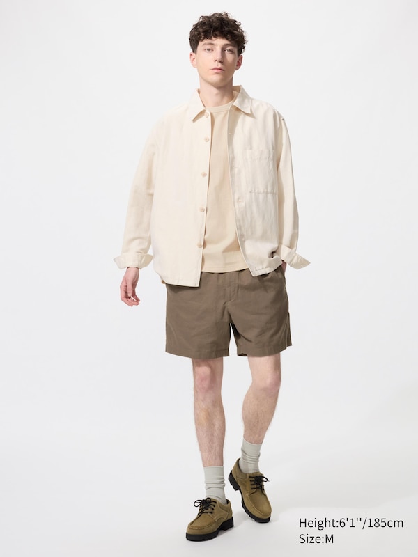 Linen Blend Easy Shorts | 5"