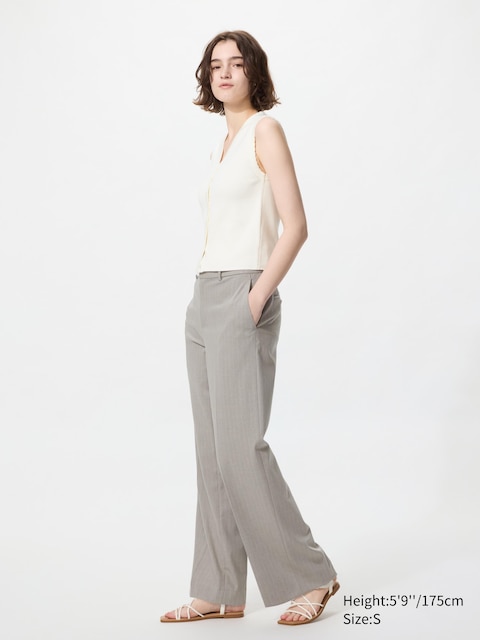 Uniqlo Smart Wide Pants | Striped | Tall