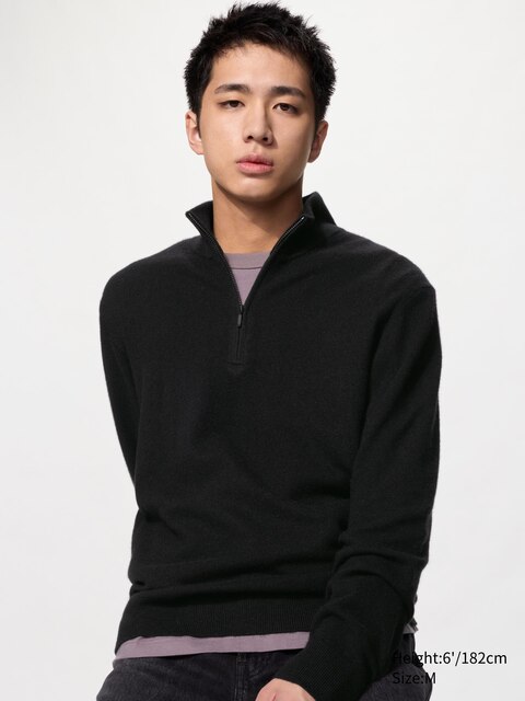 Uniqlo Cashmere Half-Zip Sweater